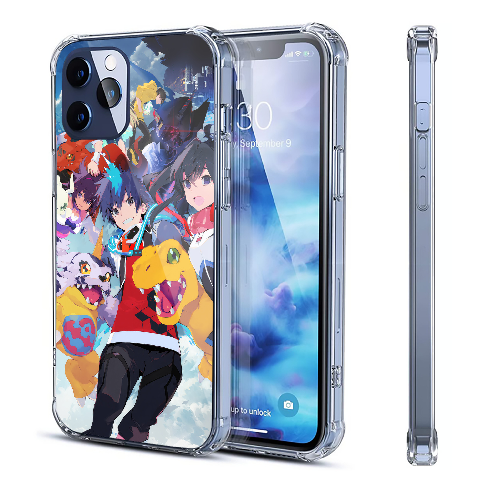 （画像用） Digimon デジタルモンスター/デジモン 【iPhone 12シリーズ対応】透明スマホケース（クリアソフトケース）